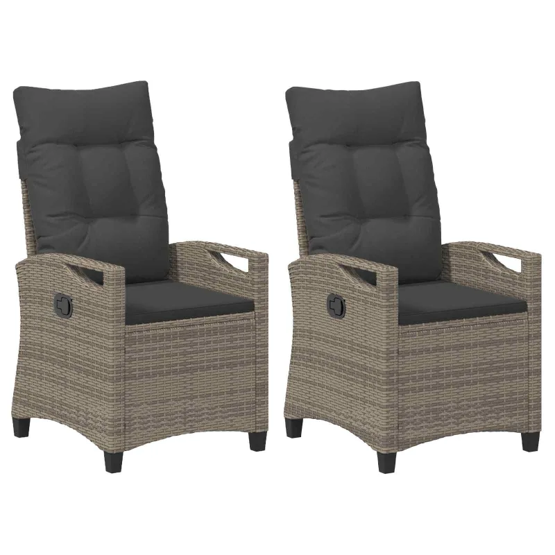 Sodo Kėdė 2 pcs Pilka ir tamsiai pilka 56 x 60 x 112 cm