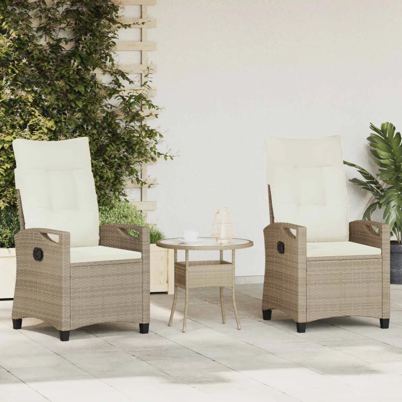 Sodo Kėdė 2 pcs Bežinė ir kreminė 56 x 60 x 112 cm