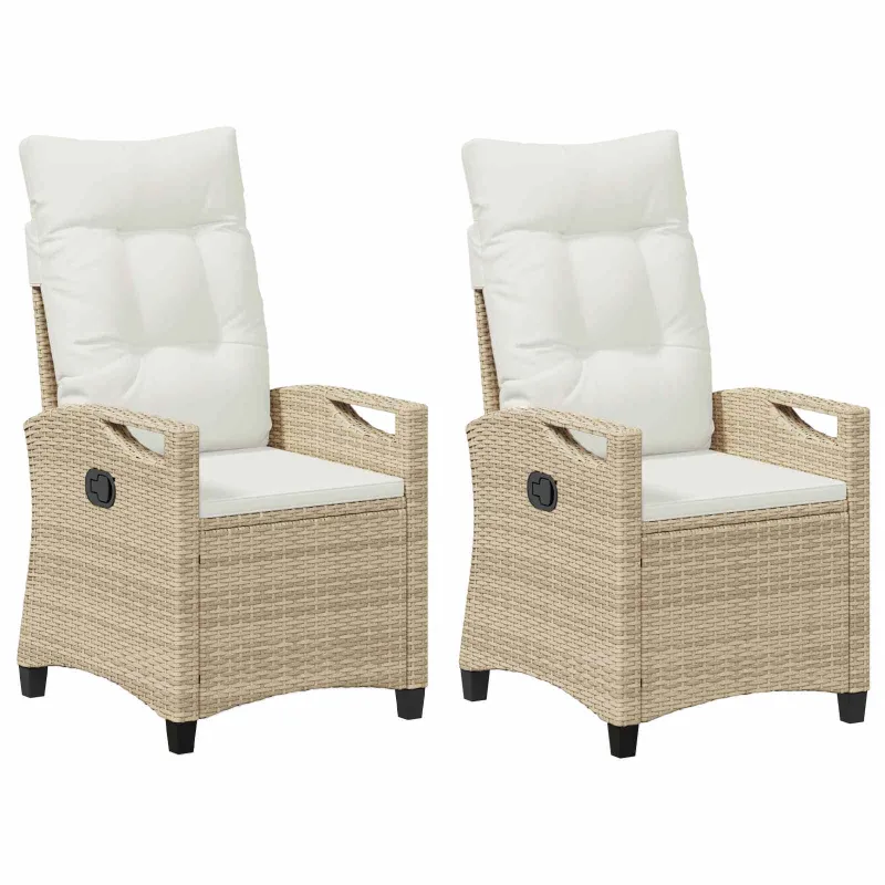 Sodo Kėdė 2 pcs Bežinė ir kreminė 56 x 60 x 112 cm