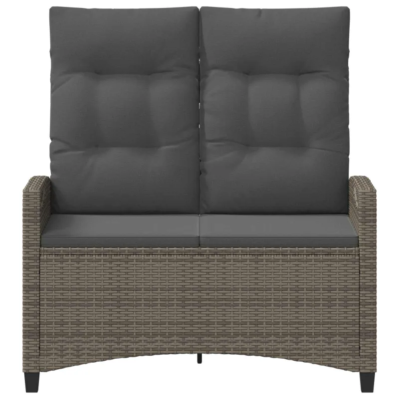 Sodo suolas su pagalve Pilka ir tamsiai pilka 105 x 60 x 112 cm