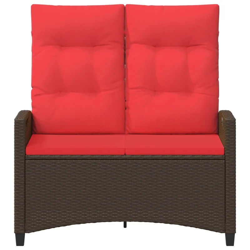 Sodo suolas su pagalve Ruda ir raudona 105 x 60 x 112 cm