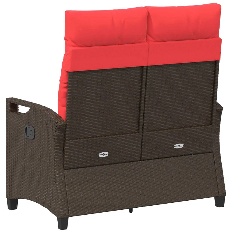 Sodo suolas su pagalve Ruda ir raudona 105 x 60 x 112 cm