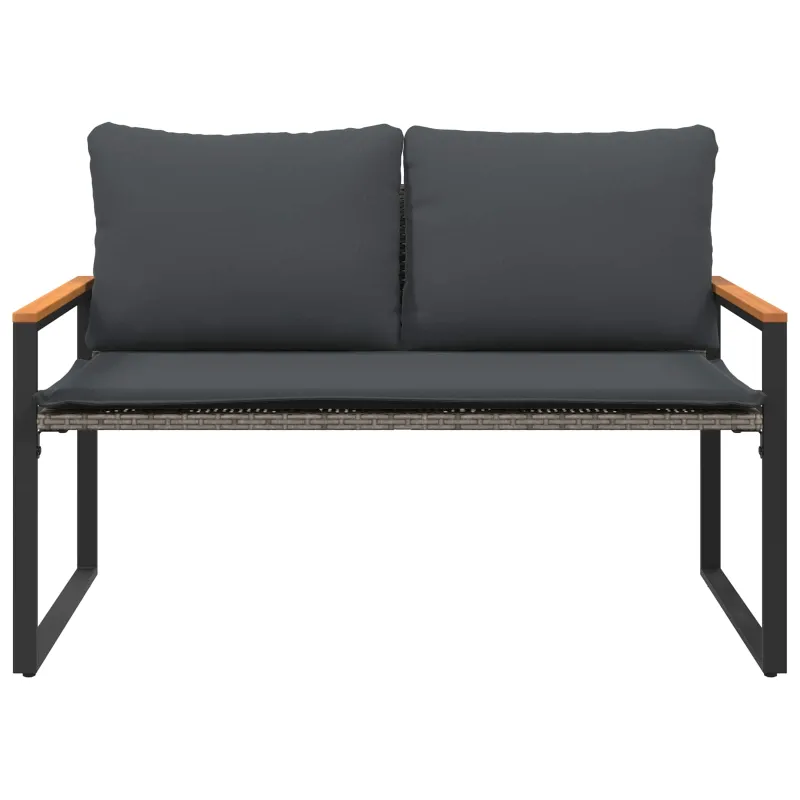 suoliukas Pilka ir tamsiai pilka 115 x 65 x 72 cm Ratanas
