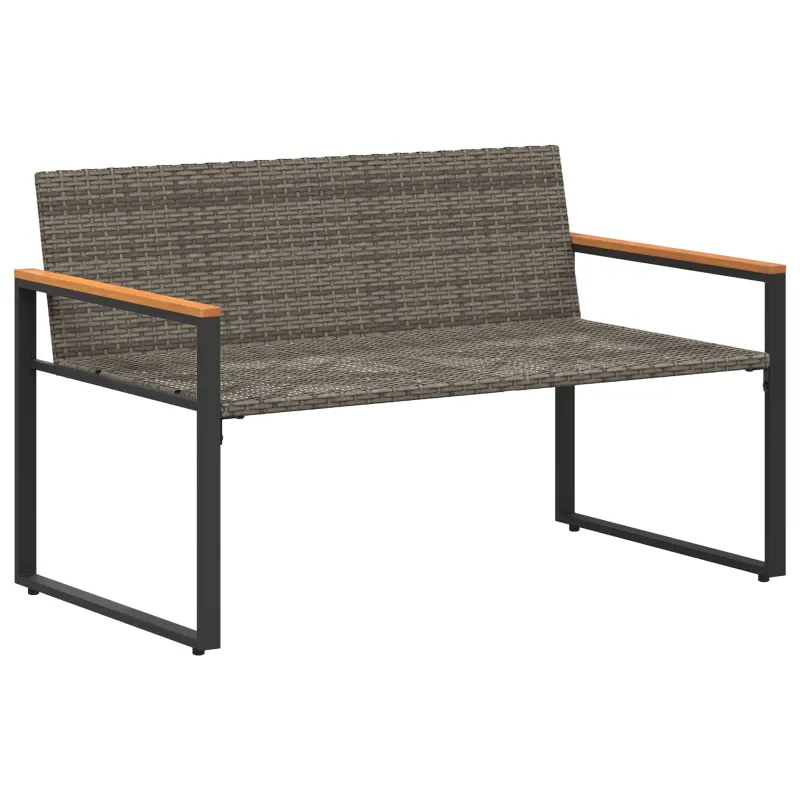 suoliukas Pilka ir tamsiai mėlyna 115 x 65 x 72 cm Ratanas