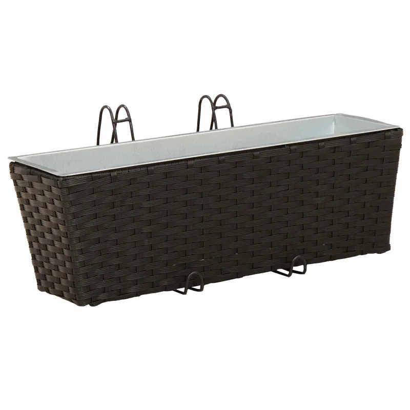 Turėklas 2 pcs Juoda 50 x 17 x 17 cm Metalas
