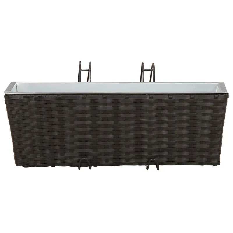 Turėklas 2 pcs Juoda 50 x 17 x 17 cm Metalas