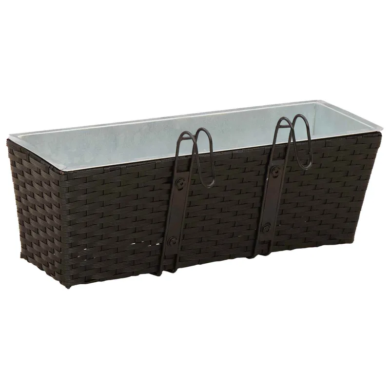 Turėklas 2 pcs Juoda 50 x 17 x 17 cm Metalas