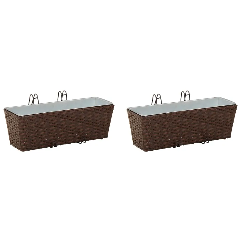 Turėklas 2 pcs 50 x 17 x 17 cm Metalas