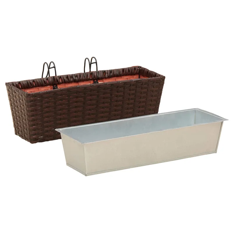 Turėklas 2 pcs 50 x 17 x 17 cm Metalas
