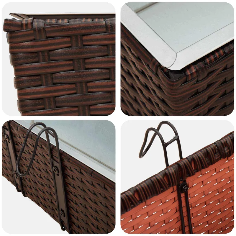 Turėklas 2 pcs 50 x 17 x 17 cm Metalas