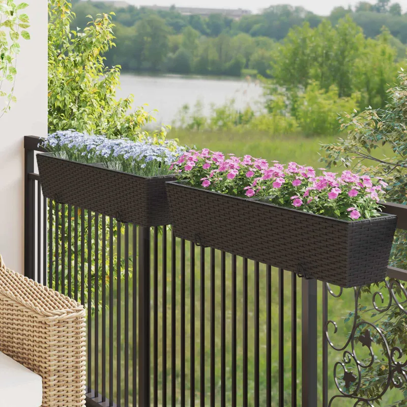 Turėklas 2 pcs 80 x 17 x 17 cm Metalas