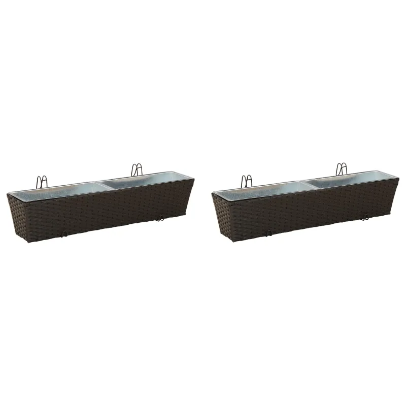 Turėklas 2 pcs 80 x 17 x 17 cm Metalas
