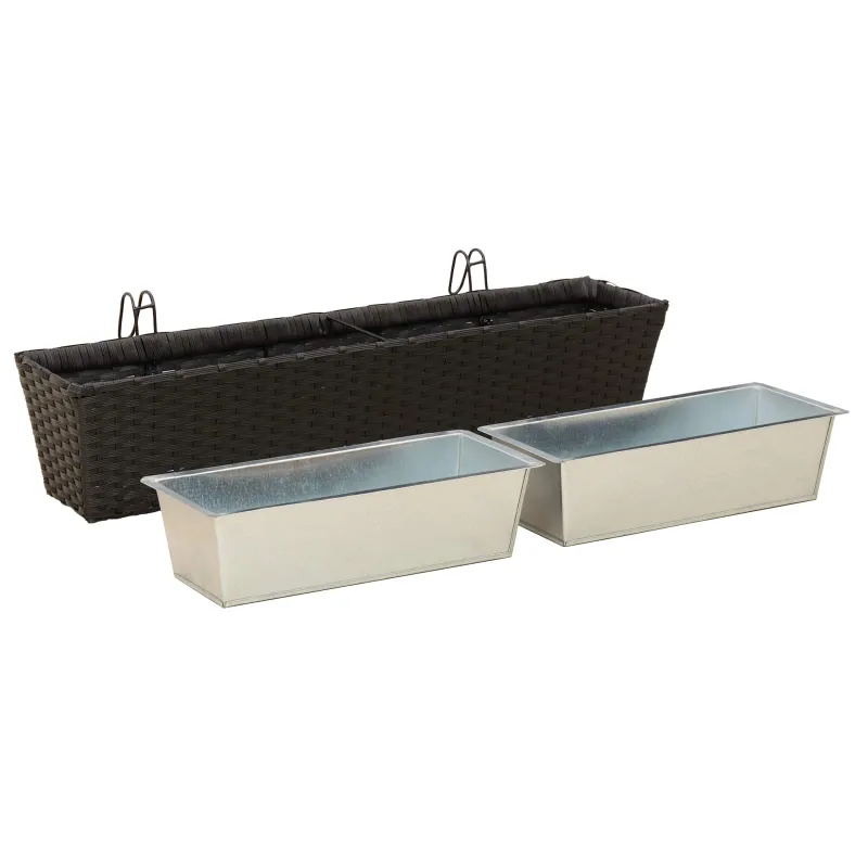 Turėklas 2 pcs 80 x 17 x 17 cm Metalas