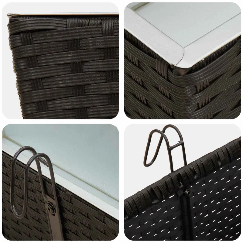 Turėklas 2 pcs 80 x 17 x 17 cm Metalas