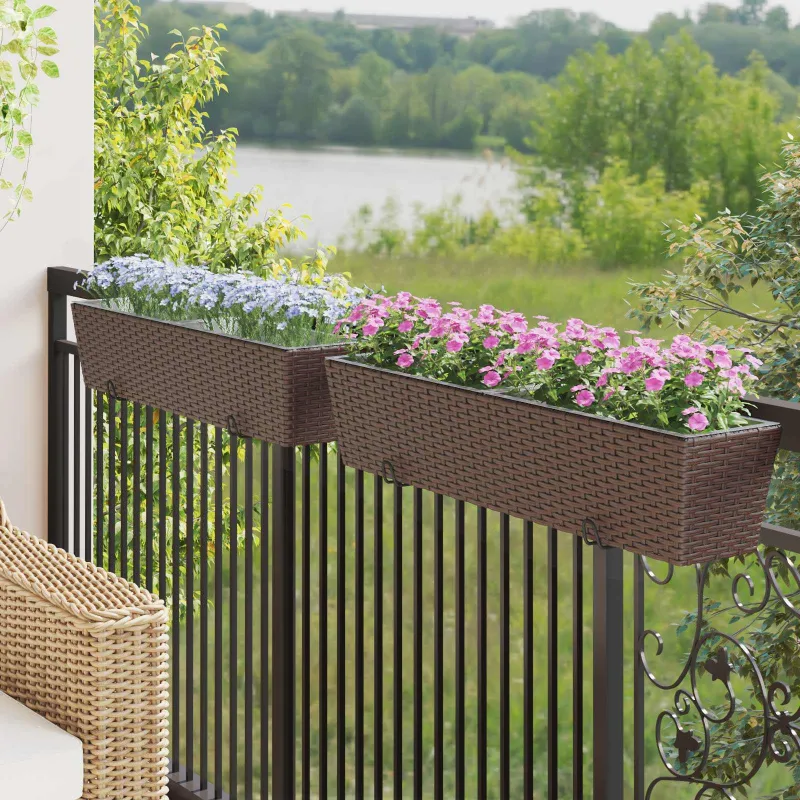 Turėklas 2 pcs 80 x 17 x 17 cm Metalas