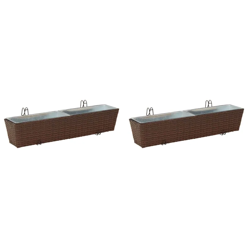 Turėklas 2 pcs 80 x 17 x 17 cm Metalas