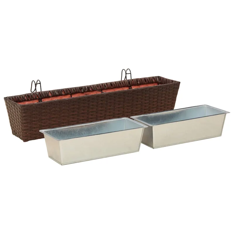 Turėklas 2 pcs 80 x 17 x 17 cm Metalas