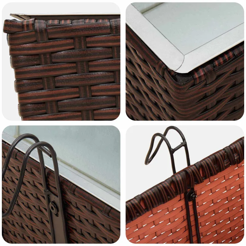 Turėklas 2 pcs 80 x 17 x 17 cm Metalas