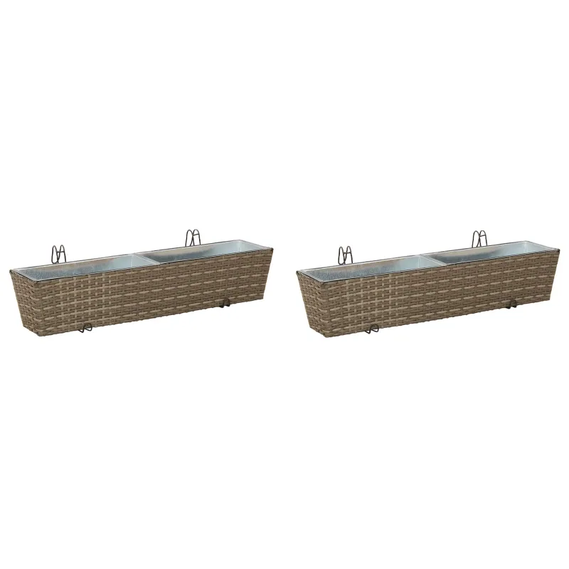 Turėklas 2 pcs 80 x 17 x 17 cm Metalas