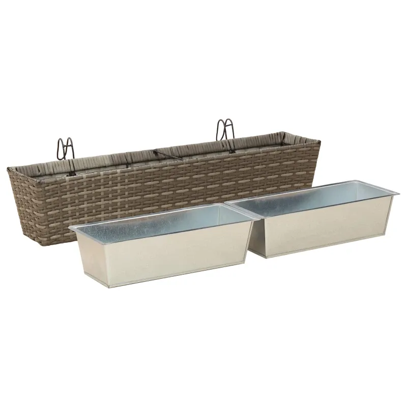 Turėklas 2 pcs 80 x 17 x 17 cm Metalas