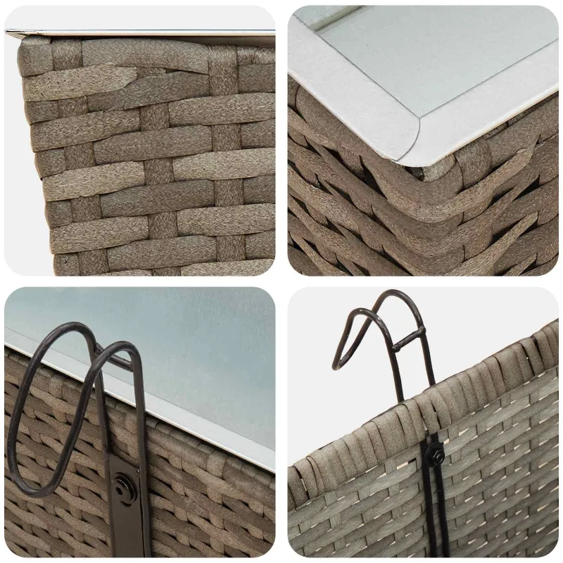 Turėklas 2 pcs 80 x 17 x 17 cm Metalas