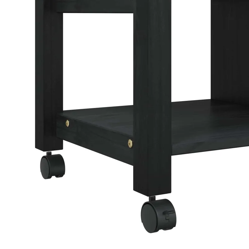 Virtuvės vežimėlis MONZA Juodas 84 x 40 x 88,5 cm