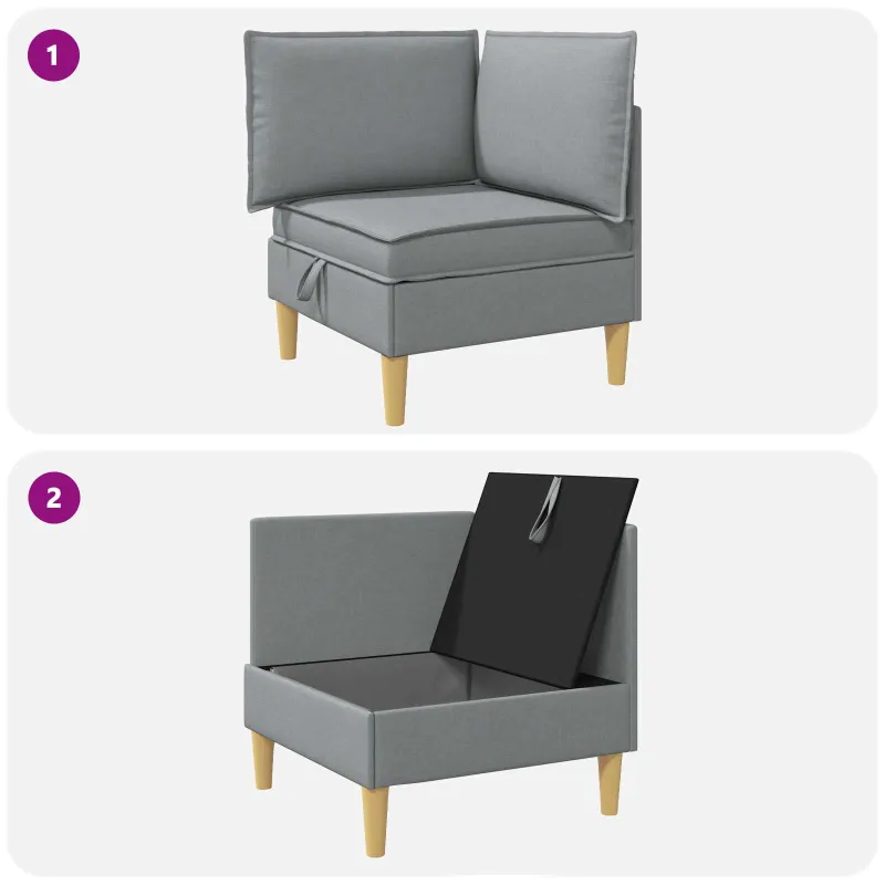Sofa su saugojimu Audinys