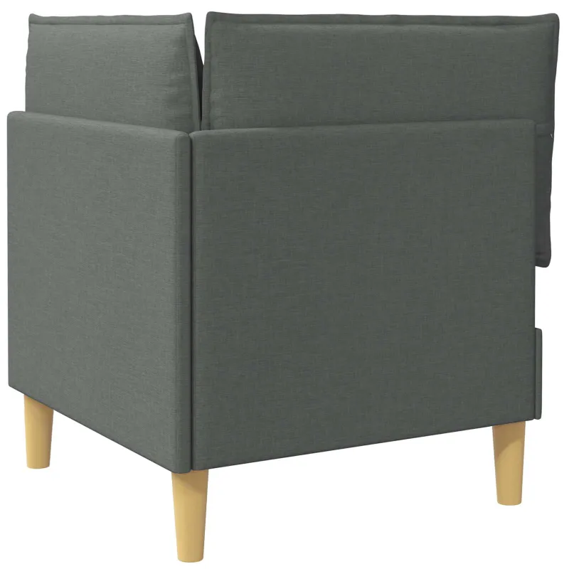 Kampinė Sofa su Saugykla Tamsiai pilka Audinys