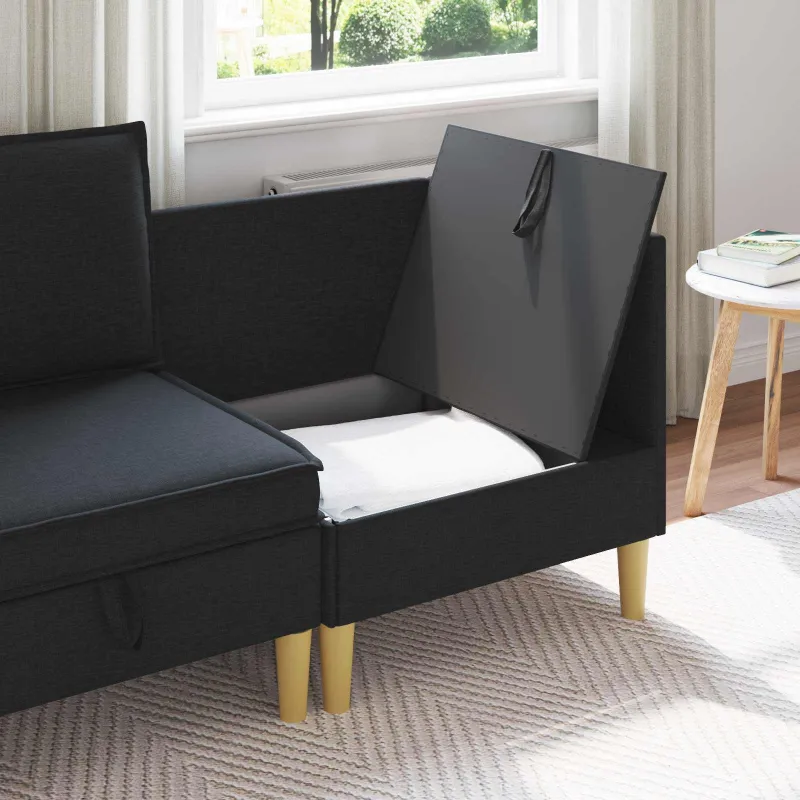 Sofa su saugojimu Audinys