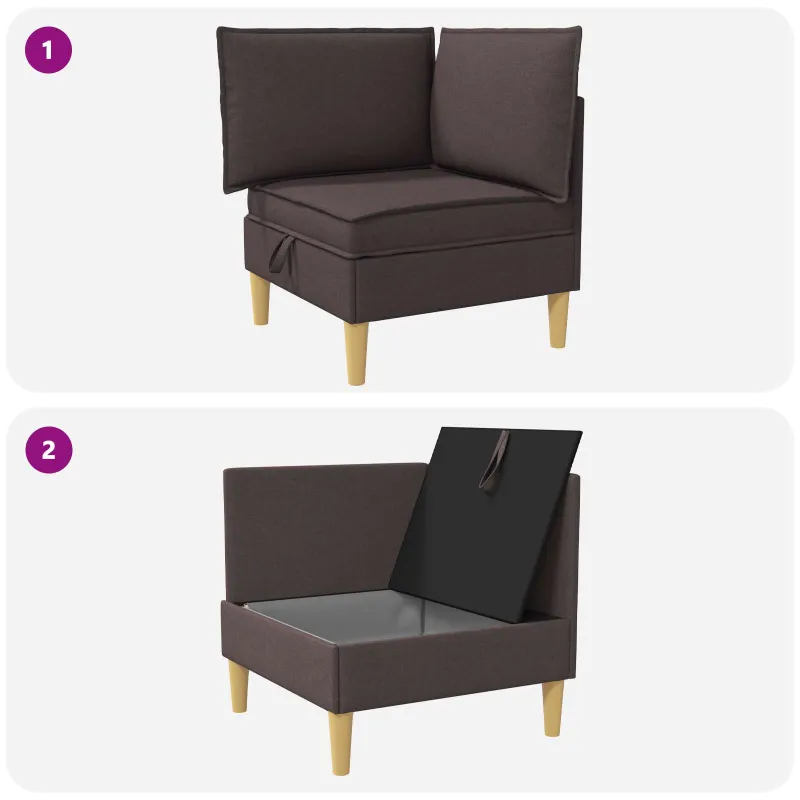 Sofa su saugojimu Audinys