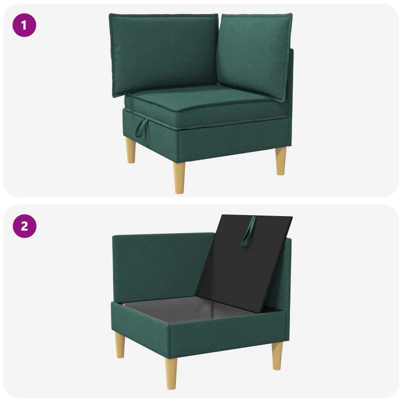 Sofa su saugojimu Audinys