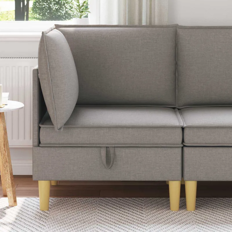 Sofa su saugojimu Audinys