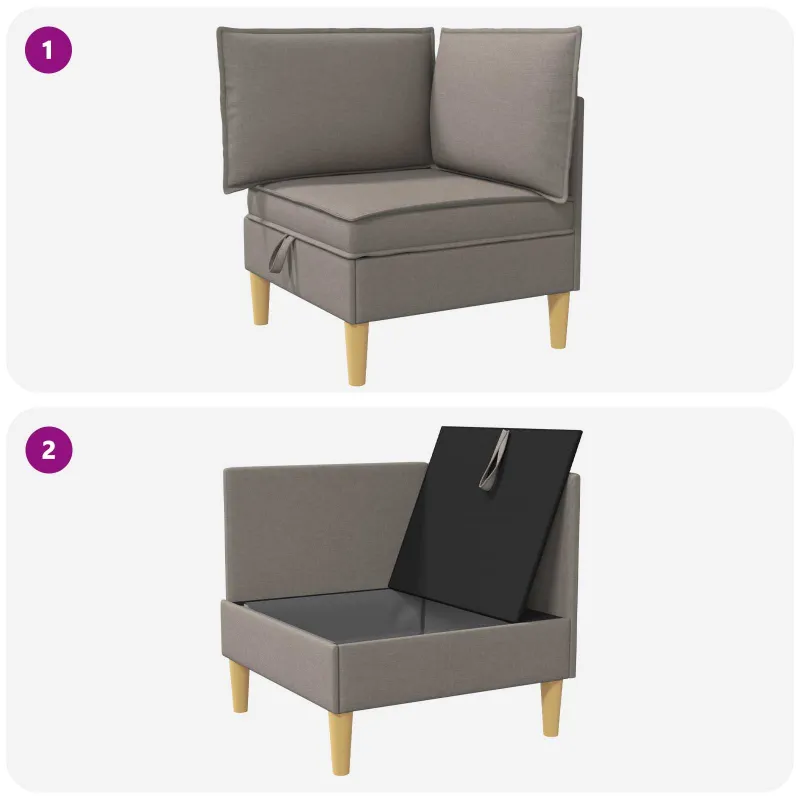 Sofa su saugojimu Audinys