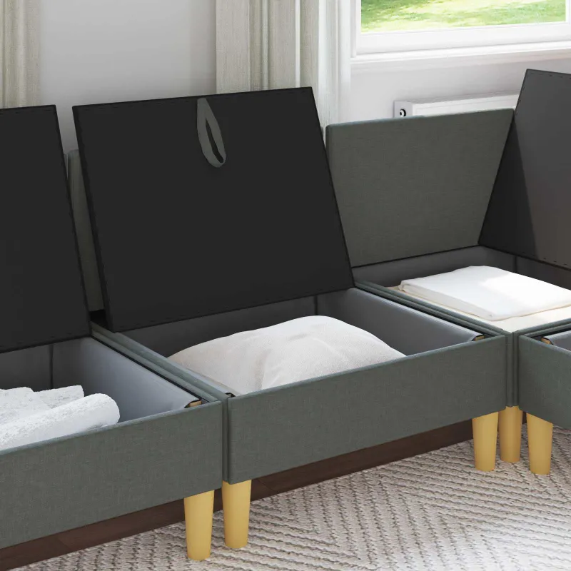 Sofa su saugojimu Audinys