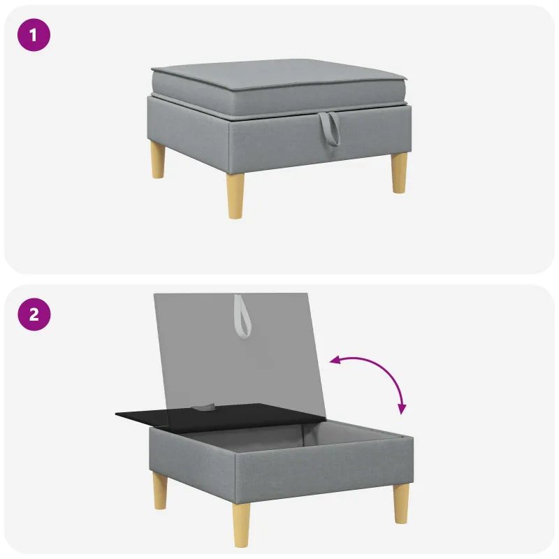 Sofa su saugojimu Audinys