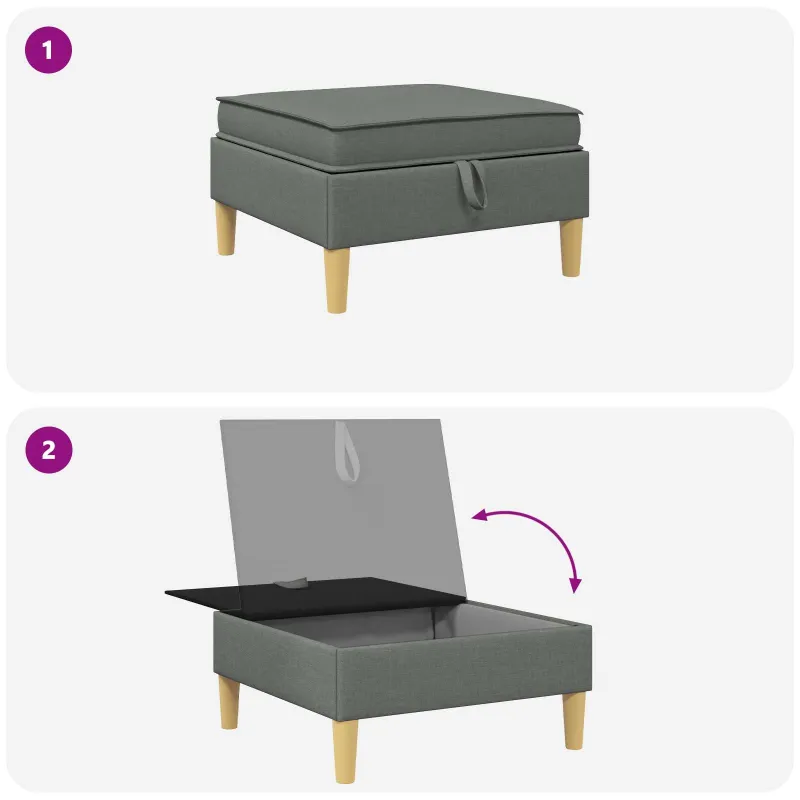 Sofa su saugojimu Audinys