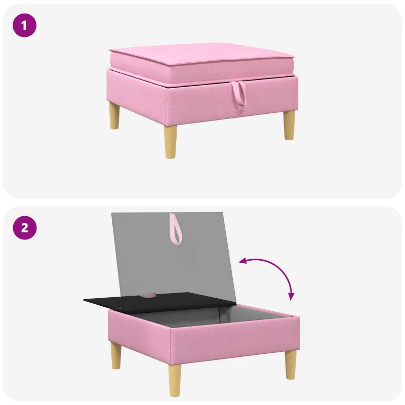 Sofa su saugojimu Audinys