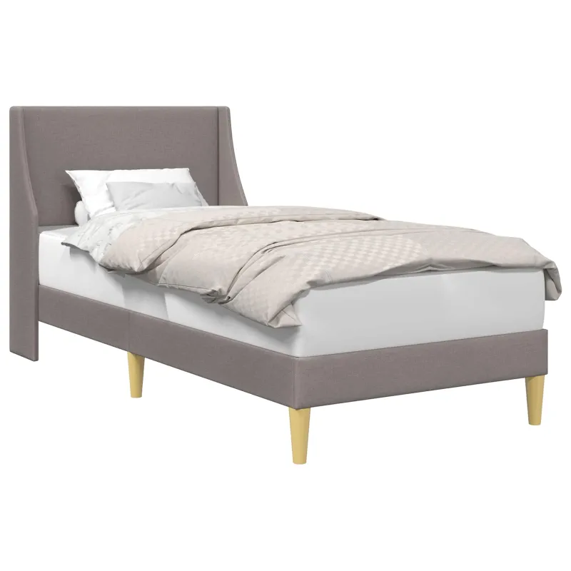 Lovos rėmas Paprastas su galvūgalio Taupe 90 x 190 cm audinys