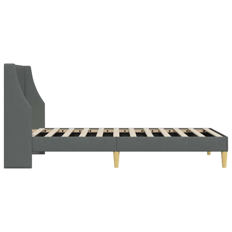 Lovos rėmas Paprastas Tamsiai pilka 90 x 200 cm audinys