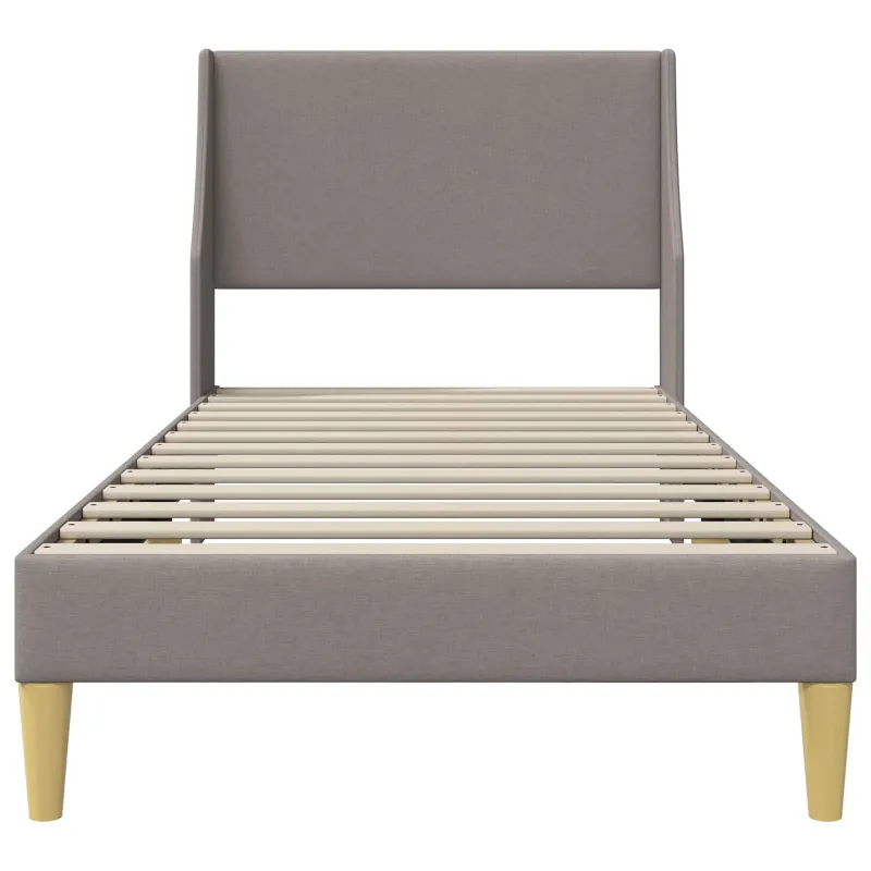 Lovos rėmas Paprastas su galvūgalio Taupe 90 x 200 cm audinys