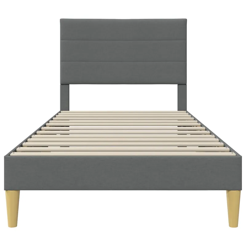 Lovos rėmas su galvūgalio Tamsiai pilka 80 x 200 cm Audinys