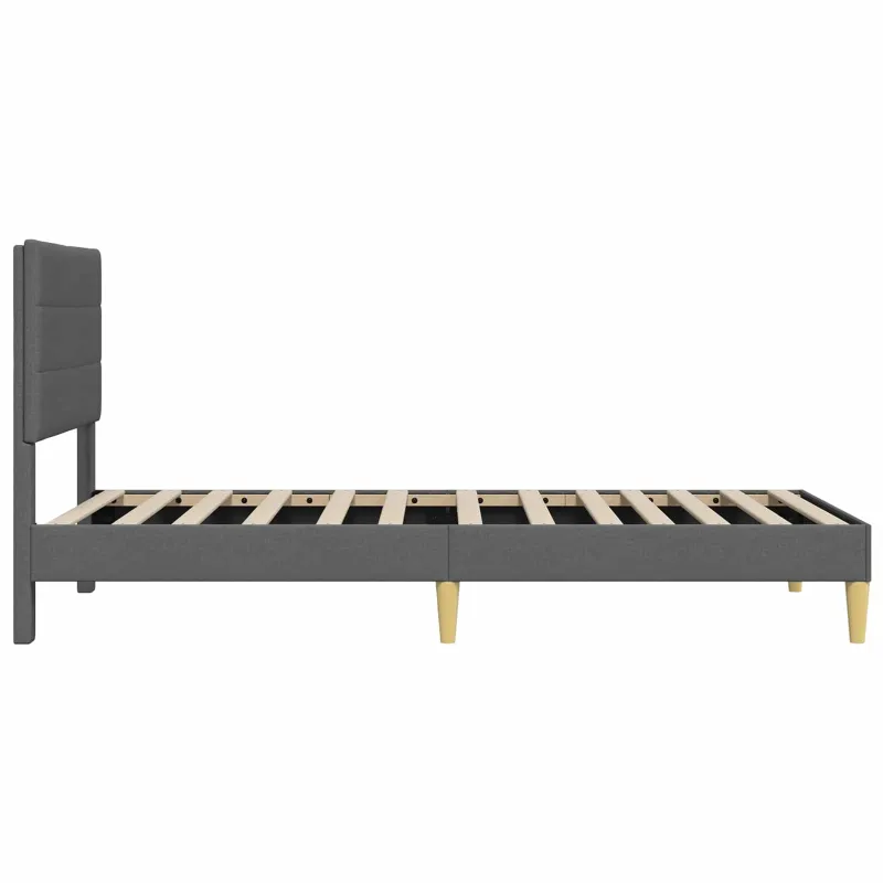 Lovos rėmas su galvūgalio Tamsiai pilka 80 x 200 cm Audinys