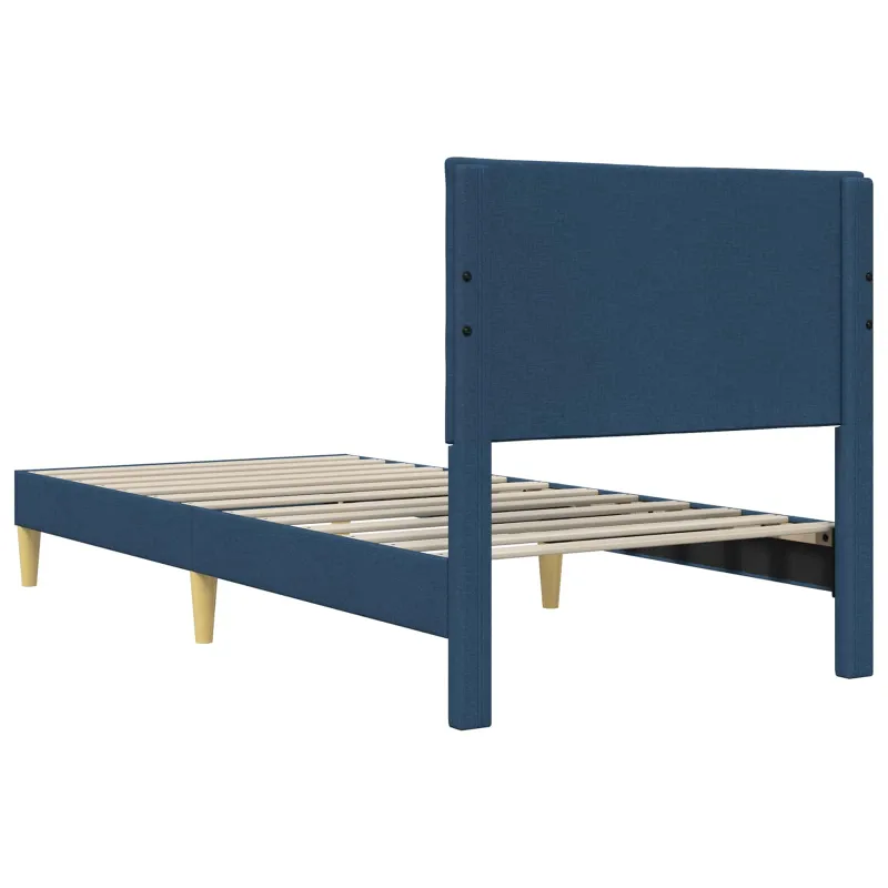 Lovos rėmas su galvūgalio Mėlyna 80 x 200 cm Audinys