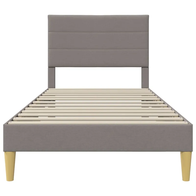 Lovos rėmas su galvūgalio Taupe 90 x 190 cm Audinys