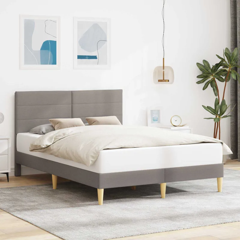Lovos rėmas su galvūgalio Taupe 120 x 200 cm Audinys