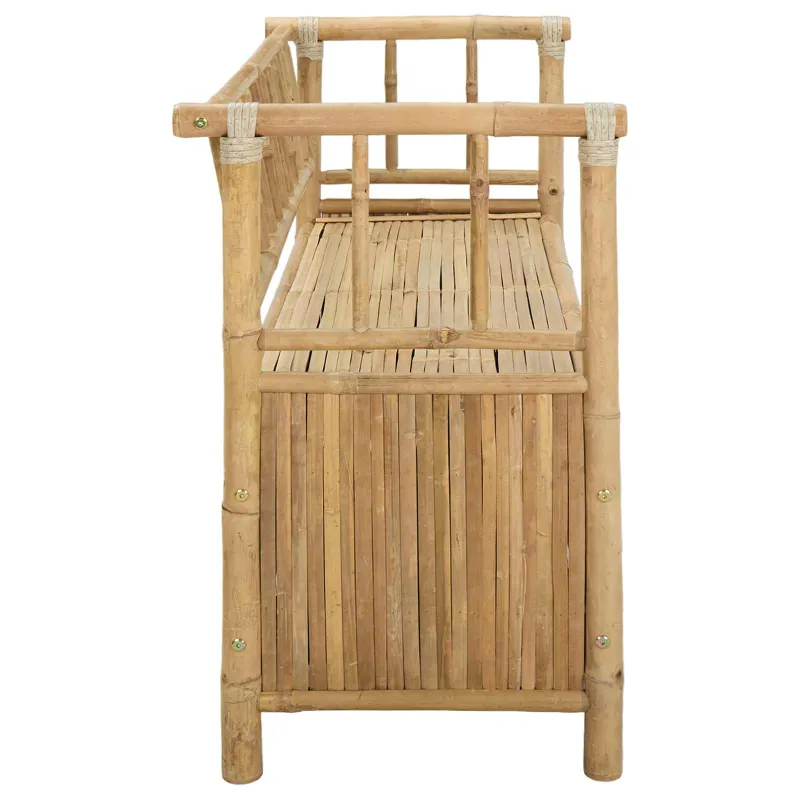 Sodo Saugojimo Suolas 110 x 47 x 80 cm Bambukas Natūrali