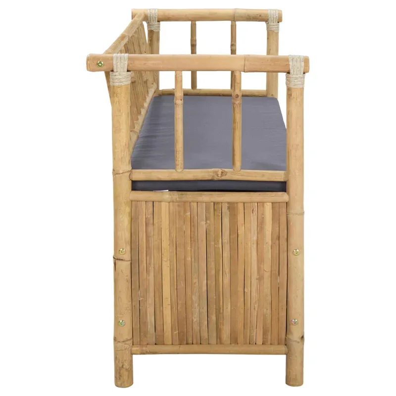 Sodo Saugojimo Suolas 110 x 47 x 80 cm Bambukas Natūrali