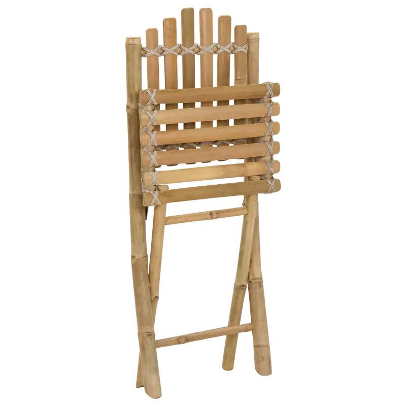 Sodo Kėdė 4 pcs Natūrali Bambukas