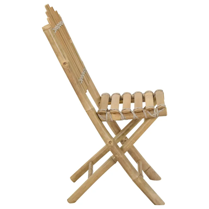 Sodo Kėdė 4 pcs Natūrali Bambukas