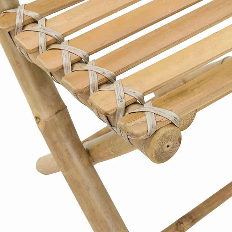 Sodo Kėdė 4 pcs Natūrali Bambukas